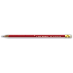 5 Star Rubber Tipped Red Pencil HB [Pack 12]